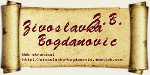 Živoslavka Bogdanović vizit kartica